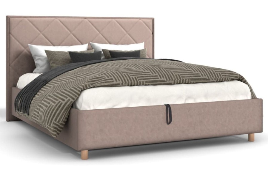 Krásne čelo Klinmam Madison s čalúnenými štvorcami sa vyznačuje nápaditým dizajnom a dokonalým remeselným spracovaním.