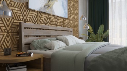 Masívna drevená posteľ z bukového alebo dubového dreva