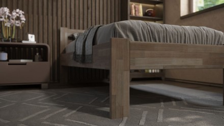 Posteľ z bukového alebo dubového masívu