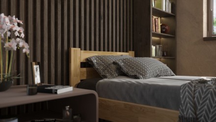 Posteľ z bukového alebo dubového masívu