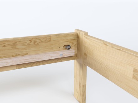 Posteľ z bukového alebo dubového masívu