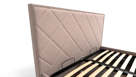 Krásne čelo Klinmam Madison s čalúnenými štvorcami sa vyznačuje nápaditým dizajnom a dokonalým remeselným spracovaním.