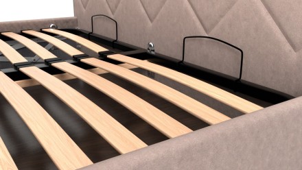 Krásne čelo Klinmam Madison s čalúnenými štvorcami sa vyznačuje nápaditým dizajnom a dokonalým remeselným spracovaním.