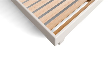 Posteľ Matera už pri prvom pohľade zaujme svojím tvarom a jednoduchým moderným dizajnom.