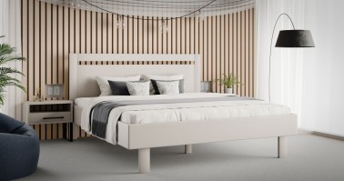 Posteľ Matera už pri prvom pohľade zaujme svojím tvarom a jednoduchým moderným dizajnom.