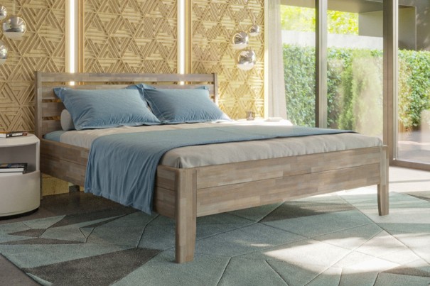 Celomasívna posteľ Lugo prinesie aj do vašej spálne malý kúsok prírody a dodá spánku a relaxácii nový rozmer.