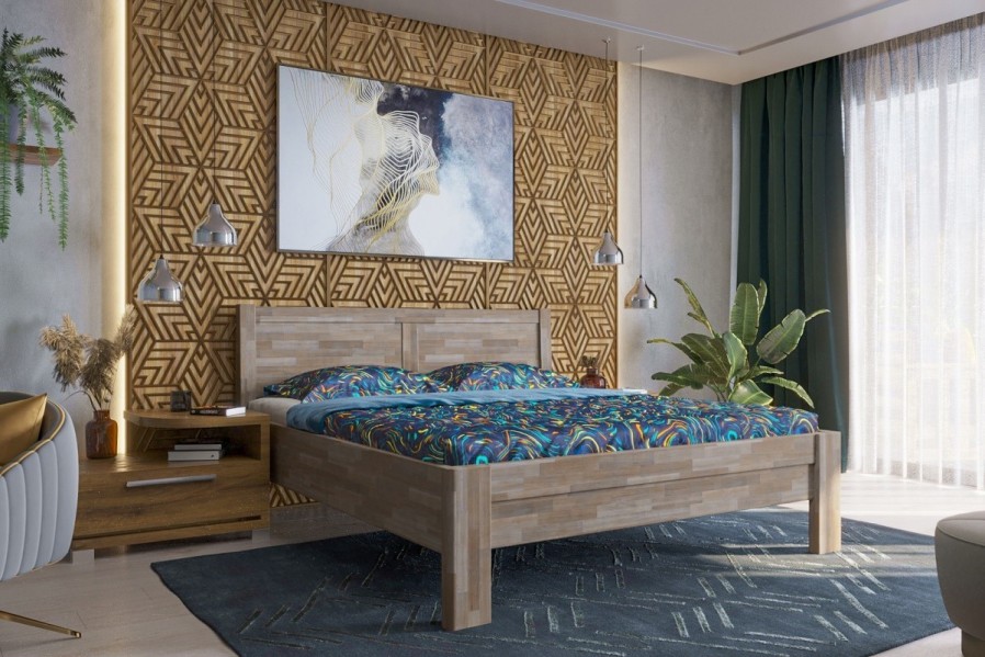 Robustná masívna posteľ Sion H3 bude dôstojnou dominantou vašej spálne, do ktorej prinesie útulnosť aj komfort.