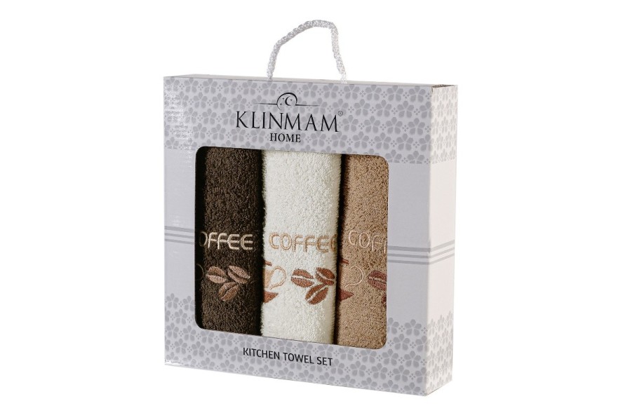 Dodajte svojej kuchyni nádych elegancie s darčekovou sadou utierok Klinmam Home. Súprava troch utierok zo 100% výberovej bavlny kombinuje mimoriadnu mäkkosť s praktickou savosťou. Vďaka jemným farbám a precíznym výšivkám s motívmi kávy, levandule či olív sú nielen nepostrádateľným pomocníkom, ale aj vkusným doplnkom.