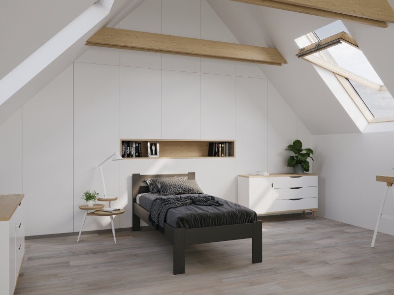 Posteľ z bukového alebo dubového masívu