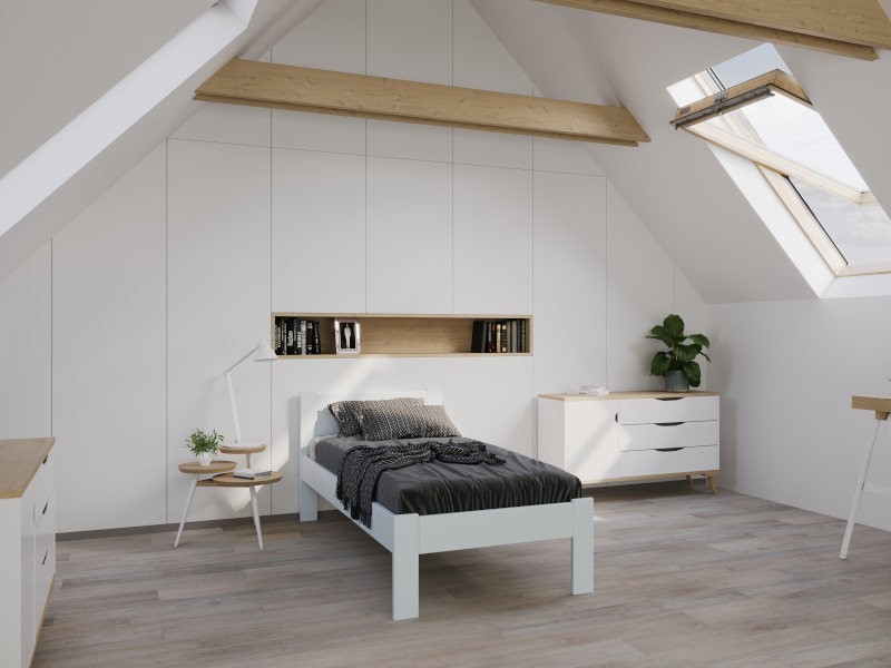 Posteľ z bukového alebo dubového masívu