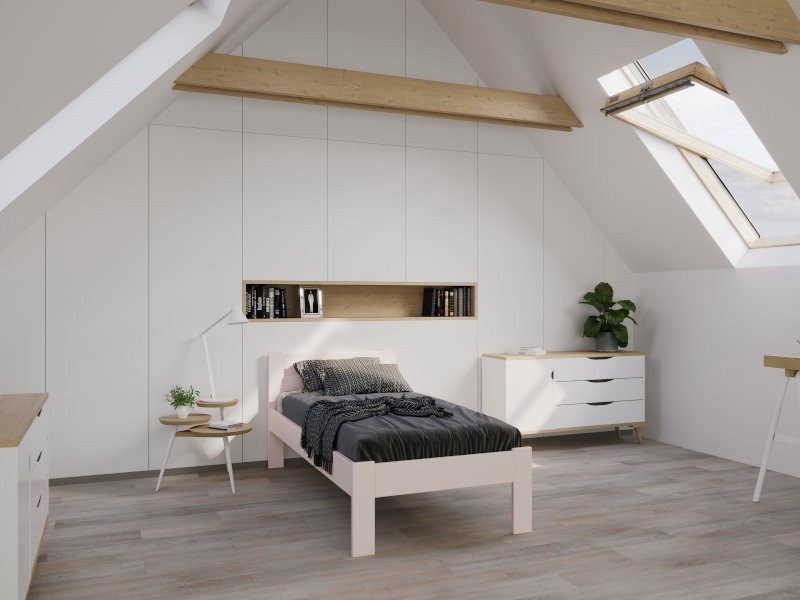 Posteľ z bukového alebo dubového masívu