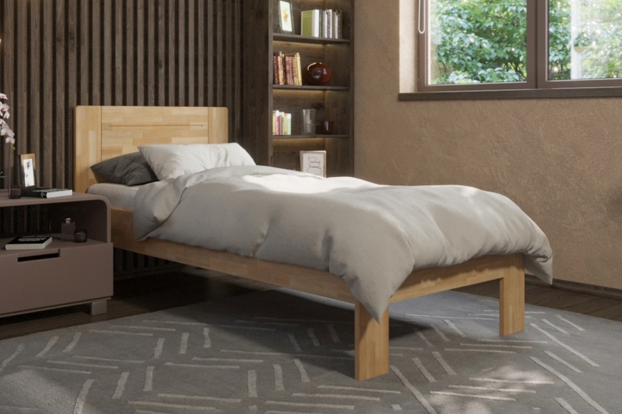 Hľadáte kvalitnú posteľ, s ktorou budete spokojní roky? Už nehľadajte.  Posteľ Amien s jednoduchým a praktickým plným čelom je tá správna voľba.