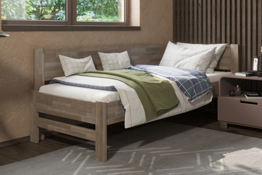 Viacgeneračná posteľ z tých najlepších možných materiálov bola precízne vyrobená. Ak hľadáte posteľ, ktorá vám vydrží desiatky rokov, tak je celomasívna posteľ Amelia to správne riešenie.