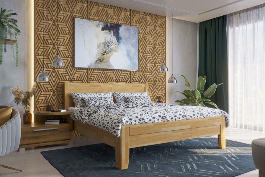 Robustná masívna posteľ Sion K3 bude dôstojnou dominantou vašej spálne, do ktorej prinesie útulnosť aj komfort.