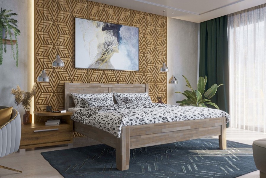 Robustná masívna posteľ Sion K3 bude dôstojnou dominantou vašej spálne, do ktorej prinesie útulnosť aj komfort.