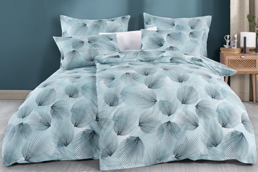 Obliečky Ocean Leafs sú príjemné na dotyk, skvele odvádzajú vlhkosť a takmer sa nekrčia.