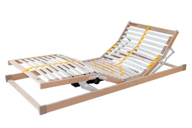 Motorový rošt s 5 anatomickými zónami a 28 lamelami vhodný pre príjemnejšiu relaxáciu a lepšiu oporu bedier.