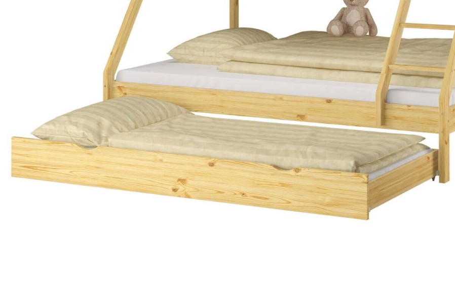 Dodatočný úložný priestor má kolieska na jednoduchšiu manipuláciu vrátane výsuvnej zásuvky na matrac.