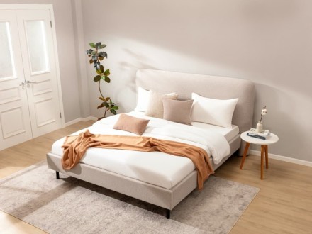 Klinmam Comfort Laguna je elegantná a nadčasová posteľ s jemným čalúnením, ktorá prináša jednoduchosť a čistotu dizajnu.