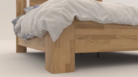 Vysoká a robustná celomasívna posteľ