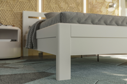 Posteľ Venta si môžete vybrať v prevedení z masívneho dubového alebo bukového dreva.