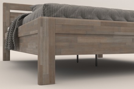 Posteľ Venta si môžete vybrať v prevedení z masívneho dubového alebo bukového dreva.