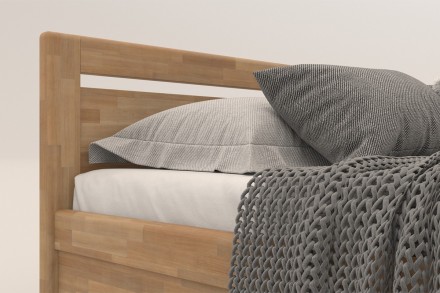 Posteľ Venta si môžete vybrať v prevedení z masívneho dubového alebo bukového dreva.