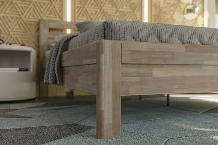 Posteľ Venta si môžete vybrať v prevedení z masívneho dubového alebo bukového dreva.