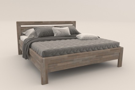 Posteľ Venta si môžete vybrať v prevedení z masívneho dubového alebo bukového dreva.