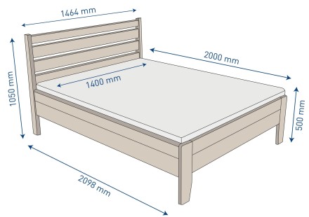 Celomasívna posteľ Lugo prinesie aj do vašej spálne malý kúsok prírody a dodá spánku a relaxácii nový rozmer.