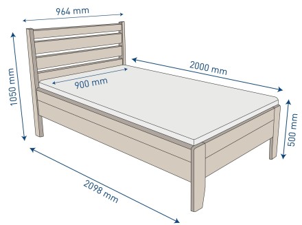 Celomasívna posteľ Lugo prinesie aj do vašej spálne malý kúsok prírody a dodá spánku a relaxácii nový rozmer.