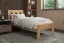Celomasívna posteľ z prírodného buku Elisa, prevedenie BK1, 90x200 cm 1