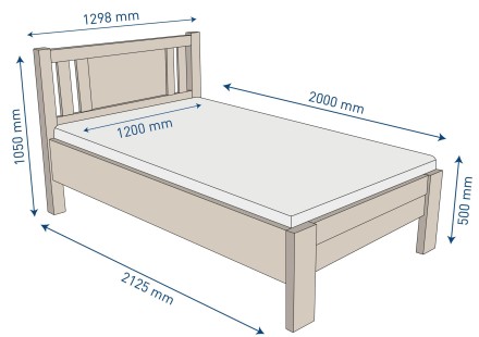 Robustná masívna posteľ Sion H3 bude dôstojnou dominantou vašej spálne, do ktorej prinesie útulnosť aj komfort.