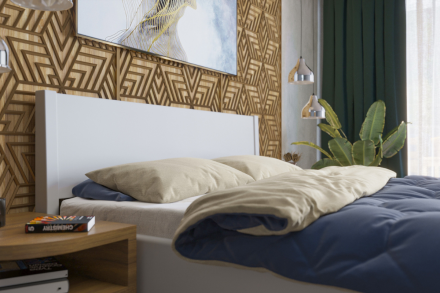 Robustná masívna posteľ Sion K1 bude dôstojnou dominantou vašej spálne, do ktorej prinesie útulnosť aj komfort.