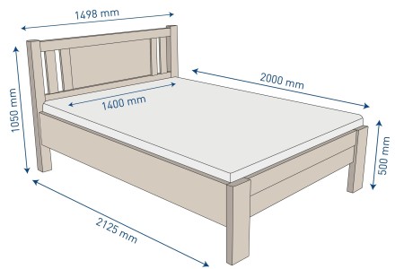 Robustná masívna posteľ Sion K1 bude dôstojnou dominantou vašej spálne, do ktorej prinesie útulnosť aj komfort.