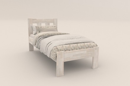 Utena predstavuje vzdušnú elegantnú posteľ z masívu s vertikálne členeným hlavovým čelom.