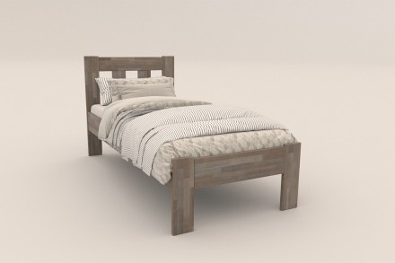 Utena predstavuje vzdušnú elegantnú posteľ z masívu s vertikálne členeným hlavovým čelom.