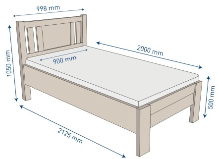 Robustná masívna posteľ Sion H1 bude dôstojnou dominantou vašej spálne, do ktorej prinesie útulnosť aj komfort.