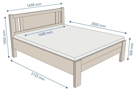 Robustná masívna posteľ Sion K1 bude dôstojnou dominantou vašej spálne, do ktorej prinesie útulnosť aj komfort.