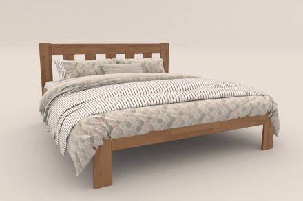 Utena predstavuje vzdušnú elegantnú posteľ z masívu s vertikálne členeným hlavovým čelom.