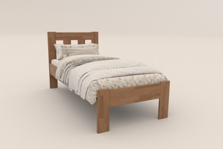 Utena predstavuje vzdušnú elegantnú posteľ z masívu s vertikálne členeným hlavovým čelom.