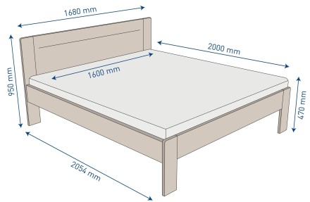 Hľadáte kvalitnú posteľ, s ktorou budete spokojní roky? Už nehľadajte.  Posteľ Amien s jednoduchým a praktickým plným čelom je tá správna voľba.