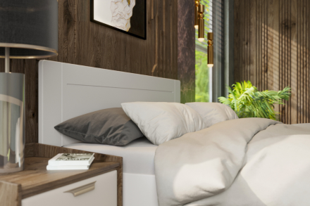 Hľadáte kvalitnú posteľ, s ktorou budete spokojní roky? Už nehľadajte.  Posteľ Amien s jednoduchým a praktickým plným čelom je tá správna voľba.