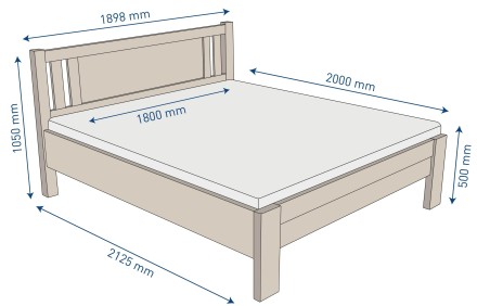 Robustná masívna posteľ Sion H1 bude dôstojnou dominantou vašej spálne, do ktorej prinesie útulnosť aj komfort.