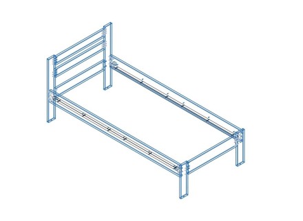 Posteľ z bukového alebo dubového masívu
