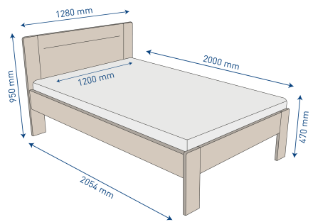 Hľadáte kvalitnú posteľ, s ktorou budete spokojní roky? Už nehľadajte.  Posteľ Amien s jednoduchým a praktickým plným čelom je tá správna voľba.