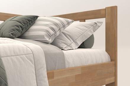 Milujete vôňu dreva? Tak je táto celomasívna posteľ perfektnou voľbou pre vás, pretože je z najkvalitnejších drevín buku a dubu.