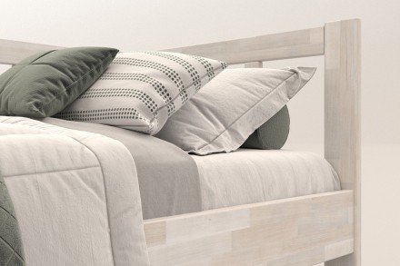 Milujete vôňu dreva? Tak je táto celomasívna posteľ perfektnou voľbou pre vás, pretože je z najkvalitnejších drevín buku a dubu.