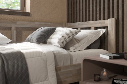 Milujete vôňu dreva? Tak je táto celomasívna posteľ perfektnou voľbou pre vás, pretože je z najkvalitnejších drevín buku a dubu.