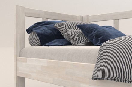 Milujete vôňu dreva? Tak je táto celomasívna posteľ perfektnou voľbou pre vás, pretože je z najkvalitnejších drevín buku a dubu.